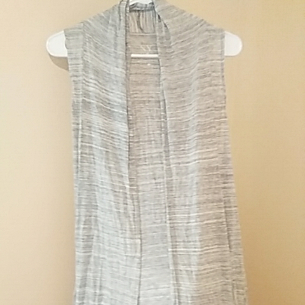 Grey,long,very soft fabric vest